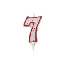 CANDELINA ZUCCHERINO NUMERO 7 ROSSO