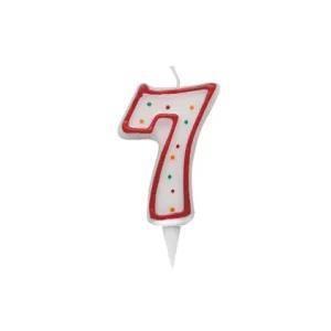 CANDELINA ZUCCHERINO NUMERO 7 ROSSO