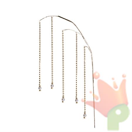 RAMO CON STRASS E PERLE ORO 92CM