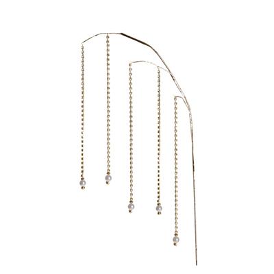 RAMO CON STRASS E PERLE ORO 92CM