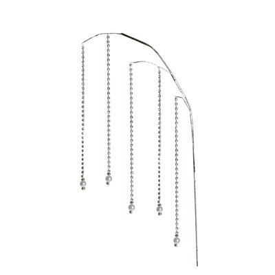 RAMO CON STRASS E PERLE ARGENTO 92CM