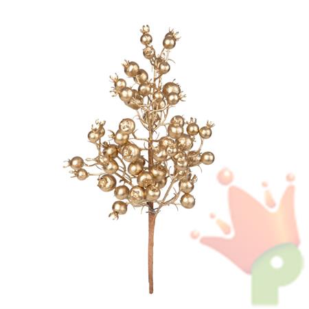 RAMO CON BACCHE ORO 36CM