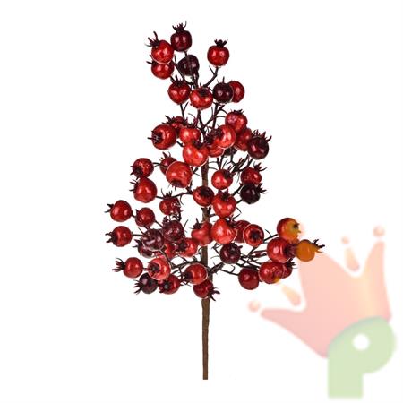 RAMO CON BACCHE ROSSO 36CM