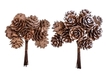 MAZZETTO DI MINI PIGNE 15CM 12PZ 2ASS