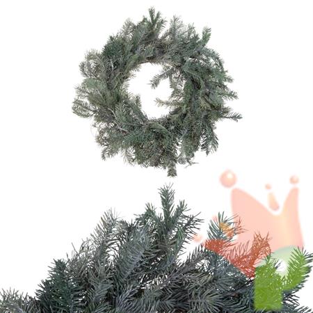 GHIRLANDA FUORIPORTA ABETE PRESERVATO GRIGIO 40CM