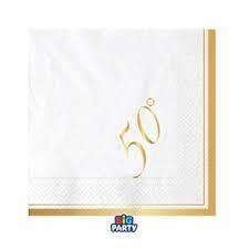 TOVAGLIOLI 50 ANNIVERSARIO 25X25CM 16PZ