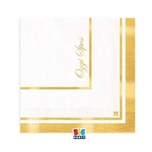 TOVAGLIOLI CLASSIC SPOSI ORO 25X25CM 16PZ