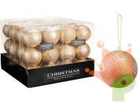 PALLINE DI NATALE CHAMPAGNE 8CM 6PZ