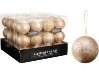 PALLINE DI NATALE CHAMPAGNE 8CM 6PZ