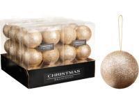 PALLINE DI NATALE CHAMPAGNE 8CM 6PZ