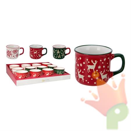TAZZA IN CERAMICA NATALIZIA 160ML 3ASS