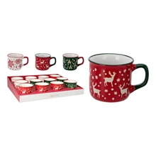TAZZA IN CERAMICA NATALIZIA 160ML 3ASS
