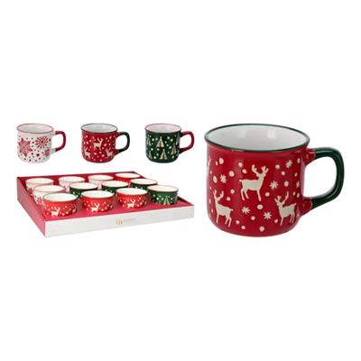 TAZZA IN CERAMICA NATALIZIA 160ML 3ASS