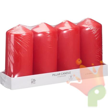 CANDELE ROSSO 7X15CM 4PZ