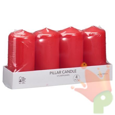 CANDELE ROSSO 5X10CM 4PZ