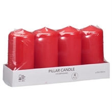 CANDELE ROSSO 5X10CM 4PZ