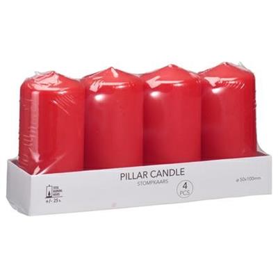 CANDELE ROSSO 5X10CM 4PZ