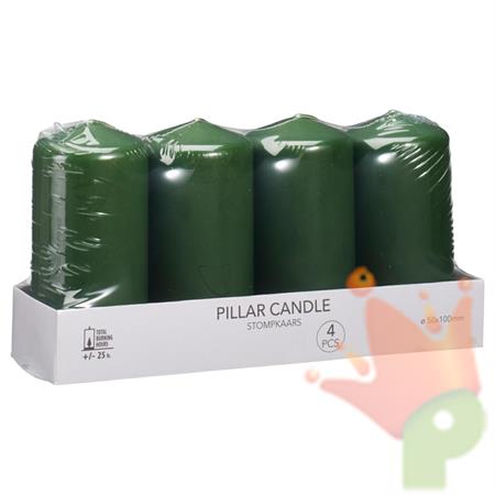 CANDELE VERDE 5X10CM 4PZ
