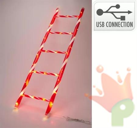 SCALA CANDY CANE CON LED 110CM