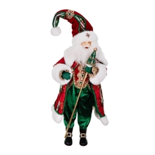 BABBO NATALE CON STAFFA E BASE 98CM