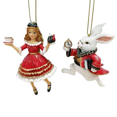PENDENTE ALICE/BIANCONIGLIO 10CM 2ASS