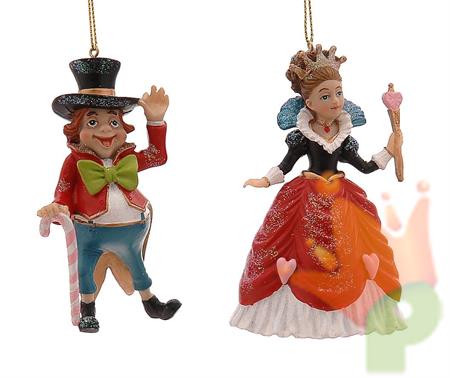 PENDENTE CAPPELLAIO MATTO/REGINA DI CUORI 10CM 2ASS