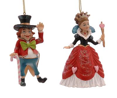 PENDENTE CAPPELLAIO MATTO/REGINA DI CUORI 10CM 2ASS