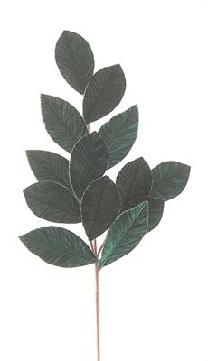 RAMO FOGLIE IN VELLUTO VERDE 73CM