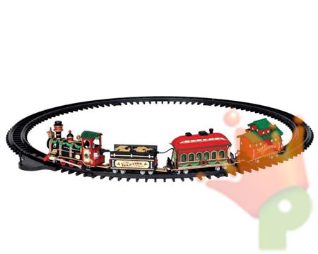 TRENINO NATALIZIO YULETIDE EXPRESS CON BINARI 9,3X65X113CM