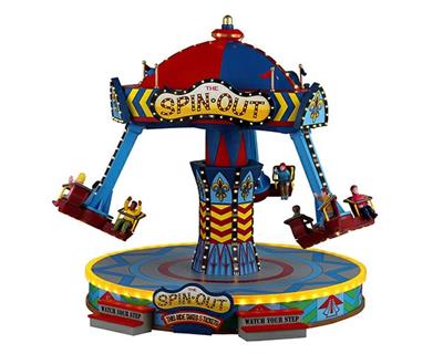 VILLAGGIO GIOSTRA LUNA PARK CON MOVIMENTO E LED 30,5X29X26CM