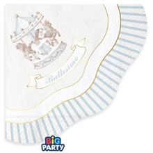 TOVAGLIOLI BATTESIMO CARILLON CELESTE 25X25CM 16PZ