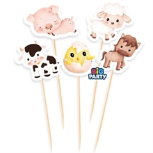 MINI CAKE TOPPER PICCOLA FATTORIA 5PZ