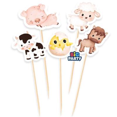 MINI CAKE TOPPER PICCOLA FATTORIA 5PZ
