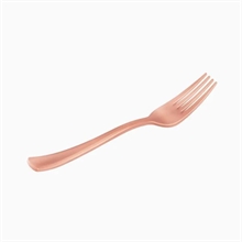 FORCHETTE IN PLASTICA ROSA GOLD 12,5CM 12PZ