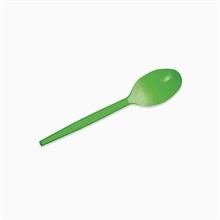 CUCCHIAINI IN PLASTICA VERDE 12,5 CM 15PZ