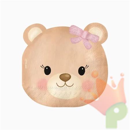 TOVAGLIOLI ORSACCHIOTTO BABY NUDE ROSA 33X33CM 20PZ