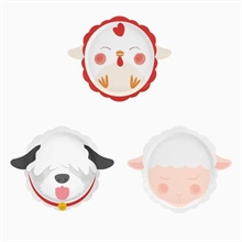 PIATTI ANIMALI FATTORIA 6PZ