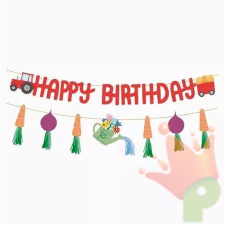 FESTONE HAPPY BIRTDAY TEMA FATTORIA 4MT