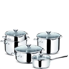 SET BATTERIA PENTOLE ACCIAIO 9PZ