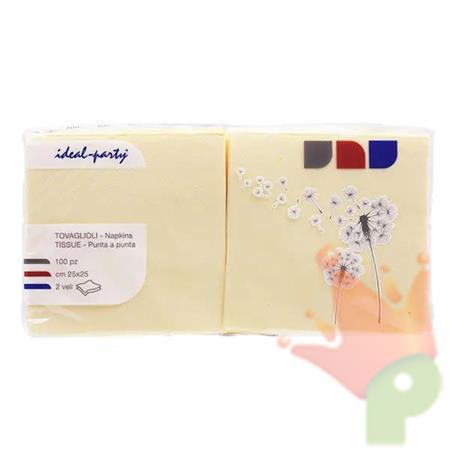 TOVAGLIOLI AVORIO PUNTA/PUNTA 25X25CM 100PZ