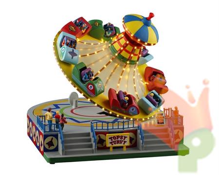 GIOSTRA ANIMATA LUNA PARK INCLINATA CON MUSICA E LED 20X25X31CM
