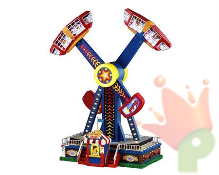 GIOSTRA ANIMATA LUNA PARK A BRACCI ROTANTI CON MUSICA 20X27X40CM