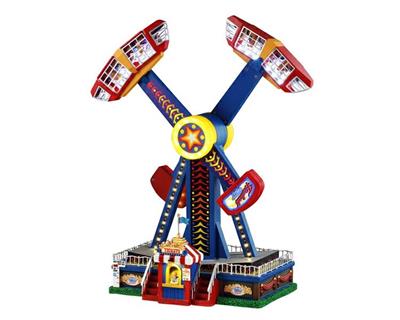 GIOSTRA ANIMATA LUNA PARK A BRACCI ROTANTI CON MUSICA 20X27X40CM