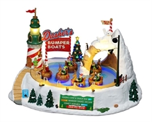 VILLAGGIO ATTRAZIONE ACQUATICA CON MUSICA E LED 23X28X36CM