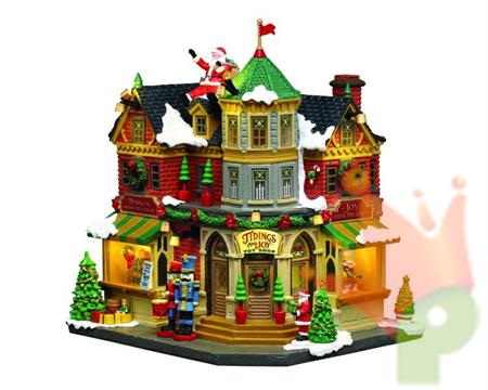 VILLAGGIO NATALIZIO NEGOZIO DI GIOCATTOLI 23,5X22,5X18,5CM