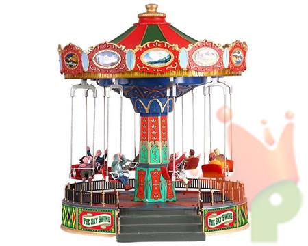 VILLAGGIO GIOSTRA SEGGIOLINI CON MUSICA E LUCI 22X25,8X27CM