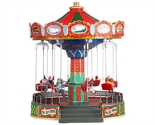 VILLAGGIO GIOSTRA SEGGIOLINI CON MUSICA E LUCI 22X25,8X27CM