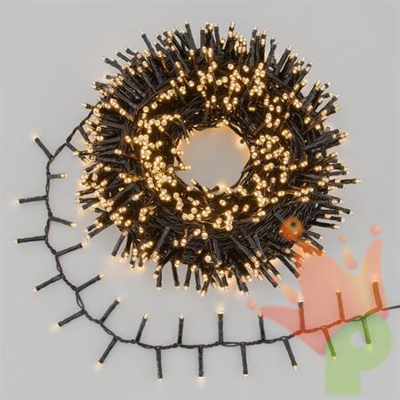LUCI DI NATALE MINICLUSTER 2000 LED BIANCO CALDO CON MUSICA 40MT