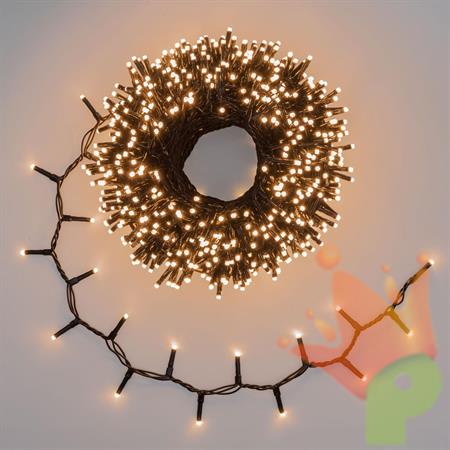 LUCI DI NATALE DUAL WARM WHITE 1000 MINILED BIANCO CALDO 30MT