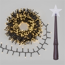 LUCI DI NATALE MINICLUSTER 1000 LED BIANCO CALDO 20MT